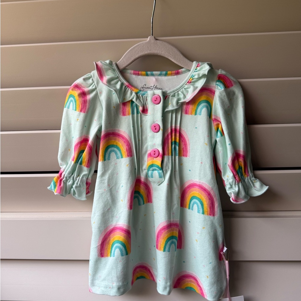 SweetHoney Rainbow Mint Dress